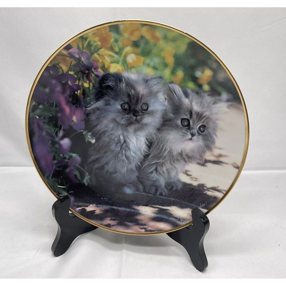 Sitting Pretty Collectors Plate Nancy Matthews Franklin Mint Heirloom Cats Decor - Picture 4 of 8